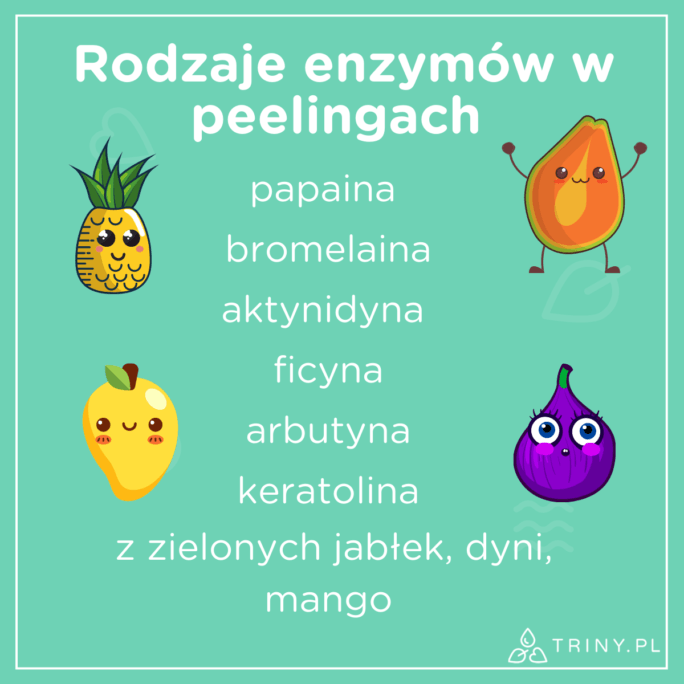rodzaje enzymów w peelingach