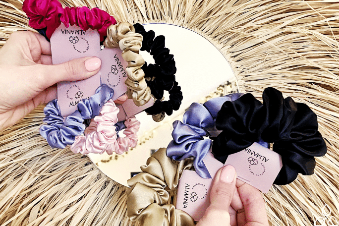 scrunchie jedwabne